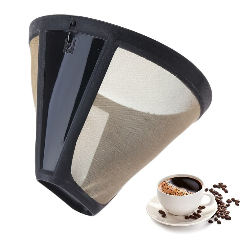 Replacement Coffee Filter Reusable Refillable Basket Cup Style Brewer Tool