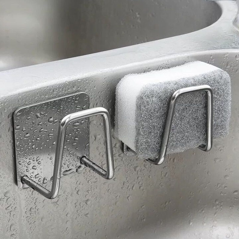 Kitchen Stainless Steel Sink Drain Rack Sponge Storage Kitchen