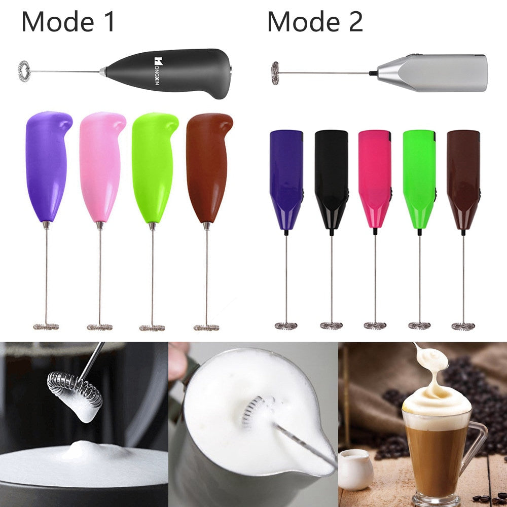 Milk Frother Handheld Mixer Foamer Coffee Maker Egg Beater Chocolate/Cappuccino Stirrer Mini Portable Blender Kitchen Whisk Tool