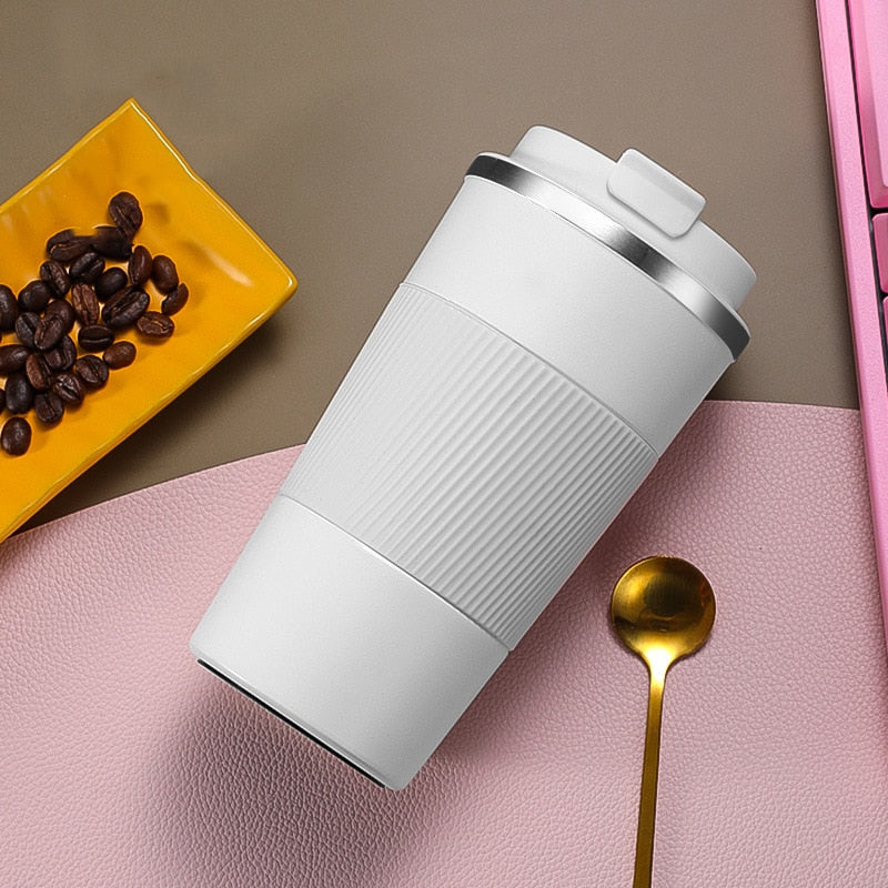 12/17oz  Coffee Thermos Mug Double-wall Stainless Steel  Portable Car Travelling Tumbler  Insulation Thermal Coffe Cup To Go