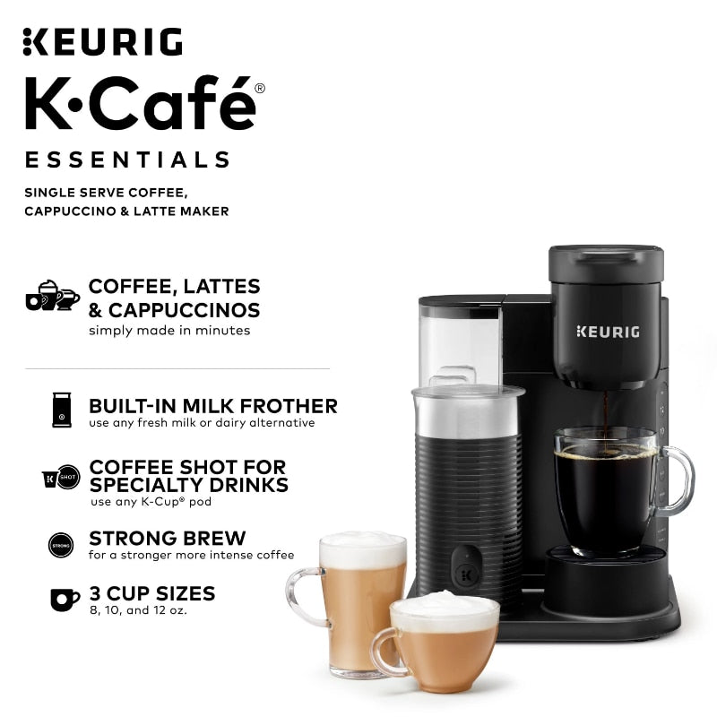 Professional Coffee Machine Keurig K-Cafe Essentials Pod Coffee Latte and Cappuccino Maker Coffee Makers Express Coffee Maker