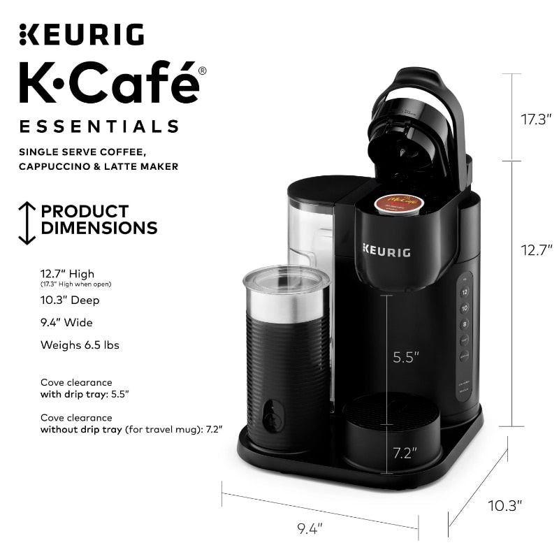 Professional Coffee Machine Keurig K-Cafe Essentials Pod Coffee Latte and Cappuccino Maker Coffee Makers Express Coffee Maker