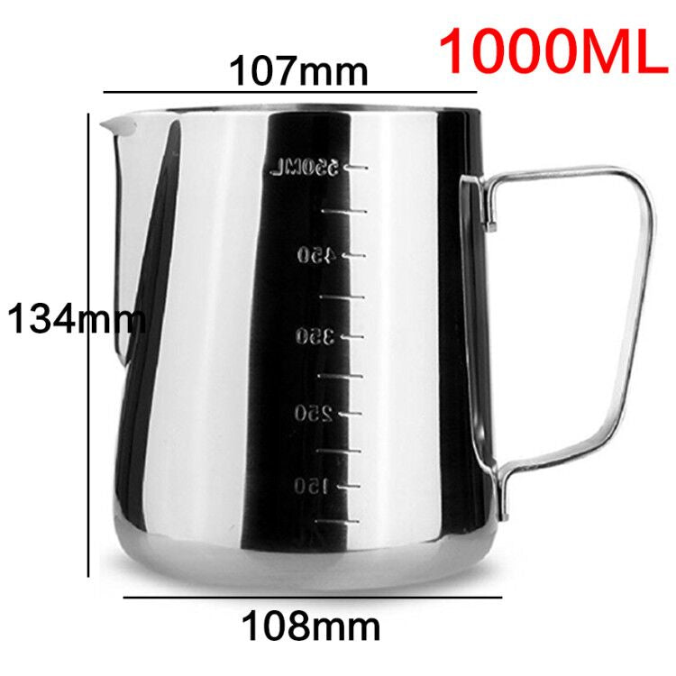 Coffee Milk Frother 350/600/1000ML Stainless Steel Latte Art Cup